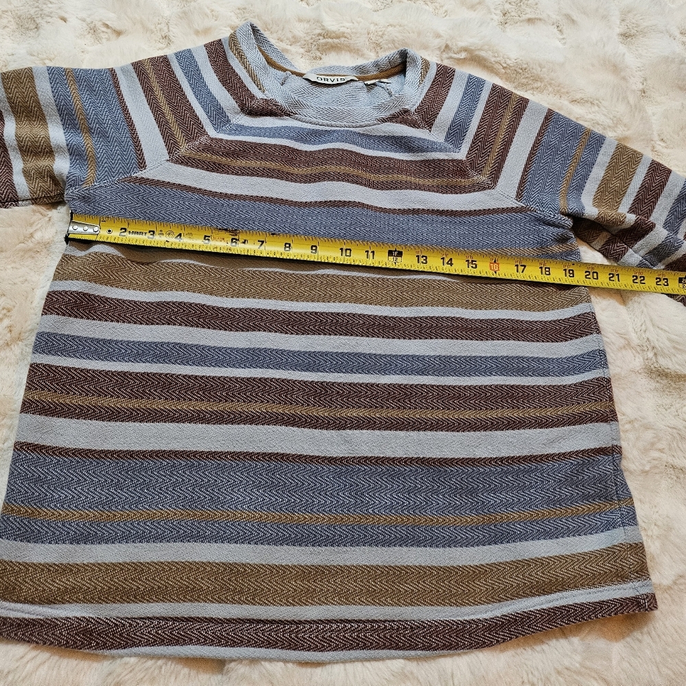 Orvis Striped Sweater Size Medium - Picture 3 of 4